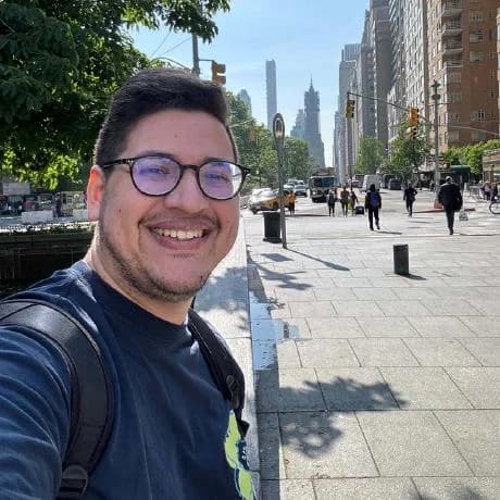 David Aparicio smiling on a city walk